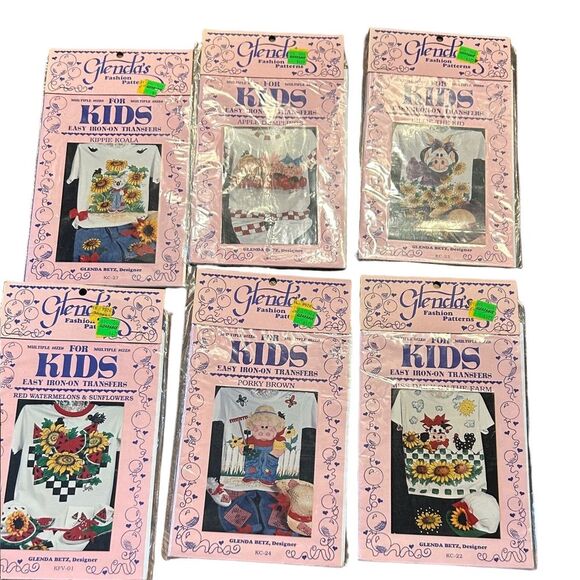 Unbranded Other - Glenda's Iron-On Transfers for Kids (6) in box 16